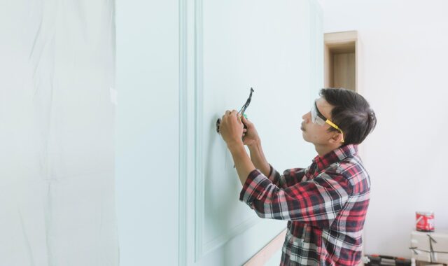 man, worker, working, home, maintenance, safety, repair, photography