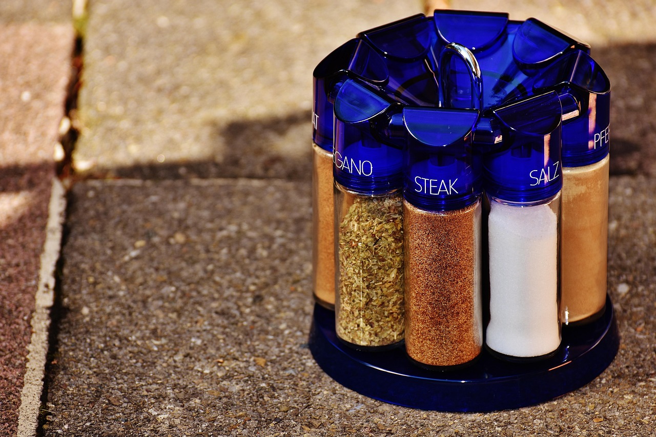 spice rack, cook, spices, preparation, meal, ingredient, kitchen