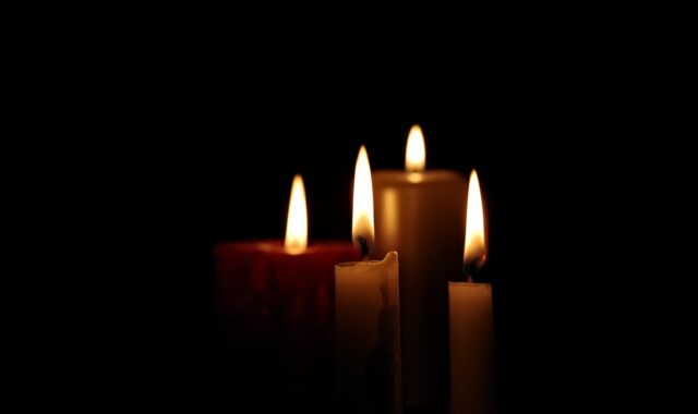 a candle, candle, light, all souls' day, memory, grave, all the saints, bereavement, tombstone, dead, autumn, all souls, religion, cemetery, dark, to clear, darkness, gloomily, beautiful, flame, shine