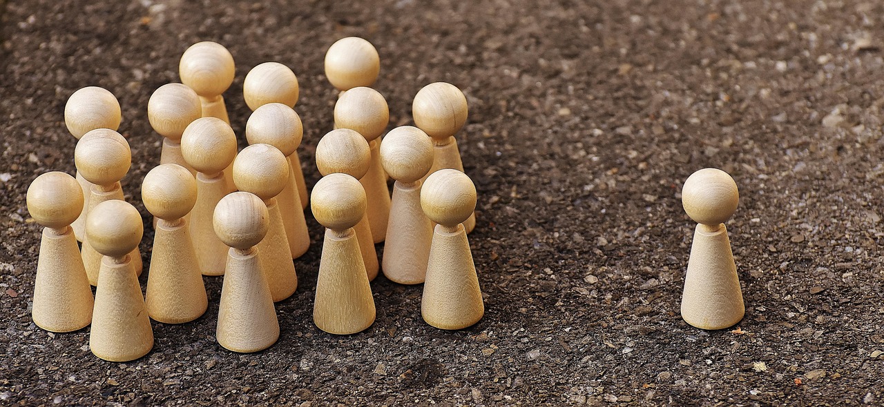 one against all, all against one, discussion, symbolic, game characters, wood, dispute, outsider, alone, bullying, follower, speech, lecture, bullying, bullying, bullying, bullying, bullying, speech, speech, lecture