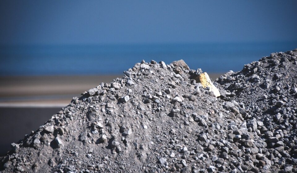 works, material, pebbles, concrete, building, build, site, work, equipment, urban, city, seen, deposit