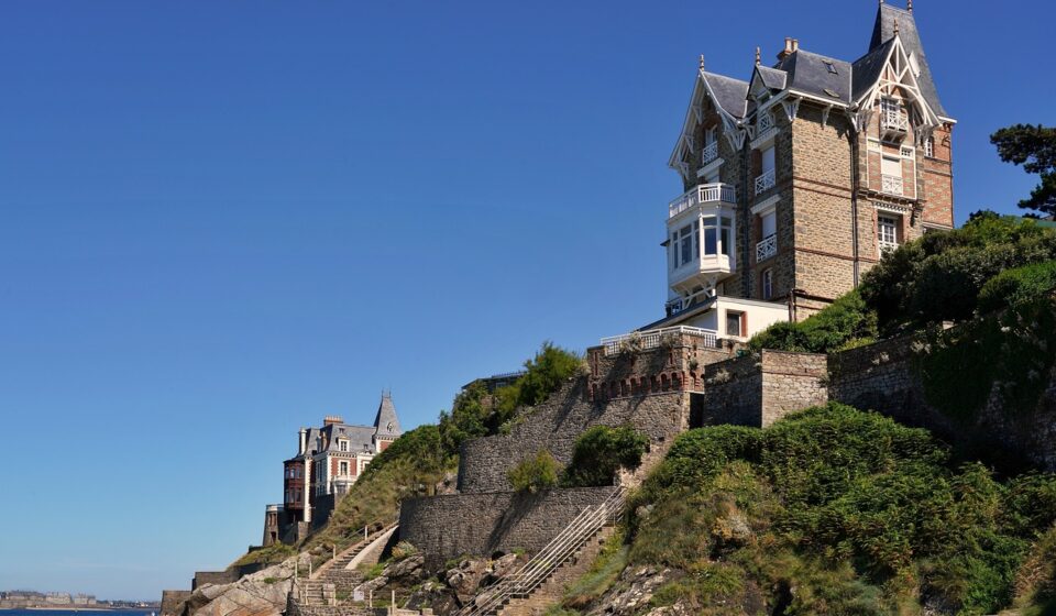 villa, seaside, side, luxury, building, dinard, city, tip of the malouine, emerald coast, brittany