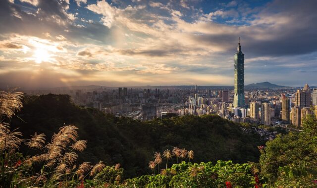 buildings, taiwan, taipei 101, city view, skyline, tower, skyscraper, urban, urban landscape, city, nature, cityscape, clouds, outdoors, sky, sunlight